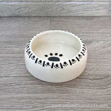 Custom Logo Ceramic Pets Dog Feeding Bowl